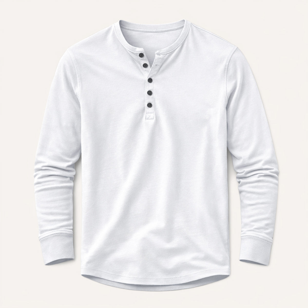 Bram | Men's Henley Shirt Sage Green Long Sleeve