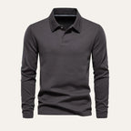Dama Washington Axel men's long sleeve polo shirt navy - view 4