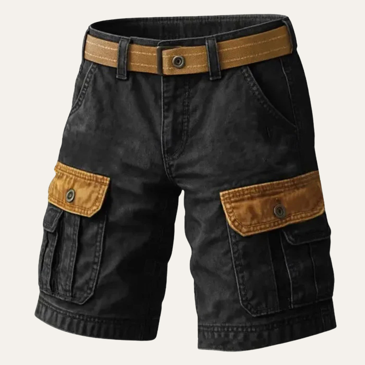 Axel | Men's Cargo Shorts Khaki Utility Pockets