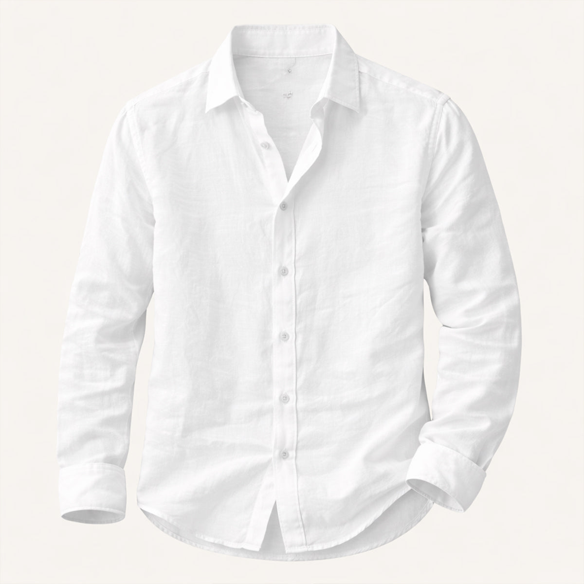 Bram | Men's Linen Button Up Shirt Light Blue Long Sleeve
