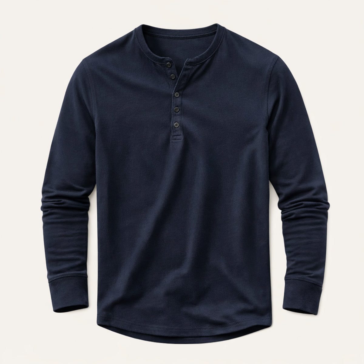 Bram | Men's Henley Shirt Sage Green Long Sleeve