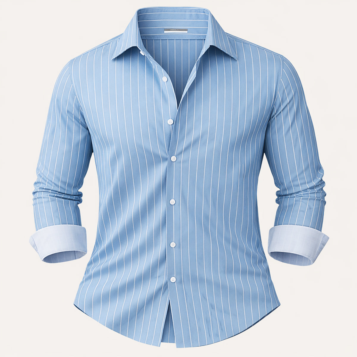 Rory | Men's Pinstripe Button Down Shirt Black Long Sleeve