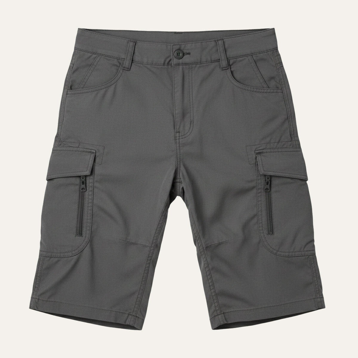 Leo | Men's Cargo Shorts Khaki With Belt Multiple Pockets