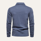Dama Washington Axel men's long sleeve polo shirt navy - view 8