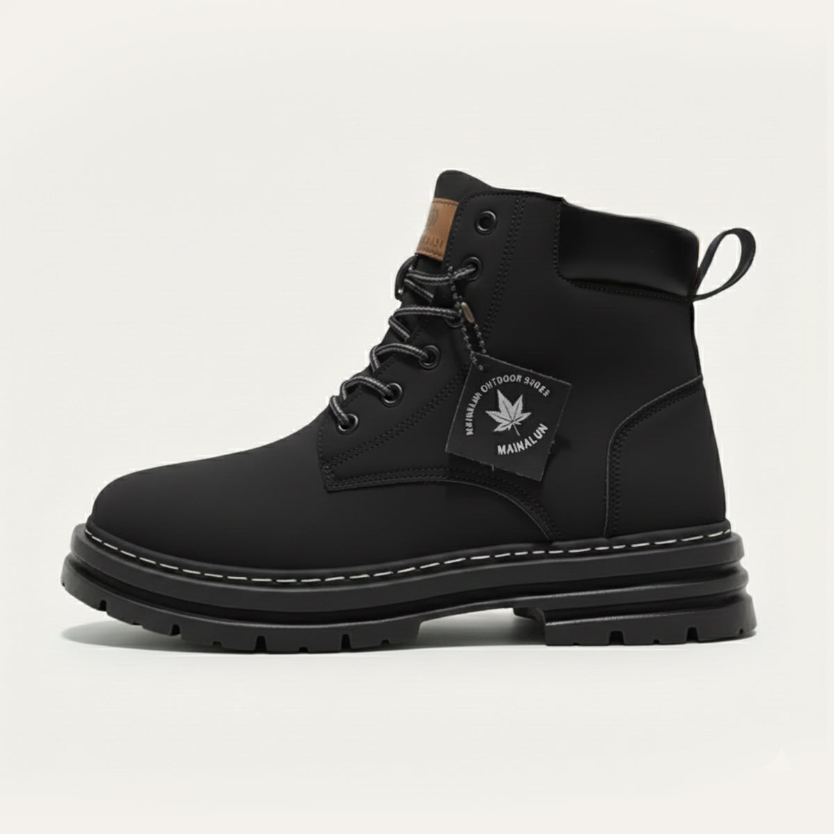 Beau | Men's Lace Up Work Boot Tan Platform Sole