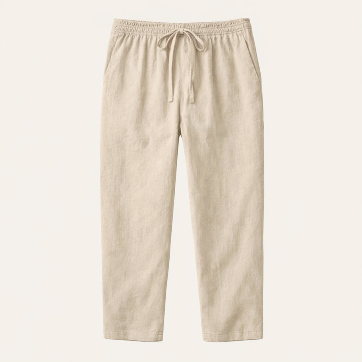 Beau | Men's Linen Pants Navy Drawstring Relaxed Fit