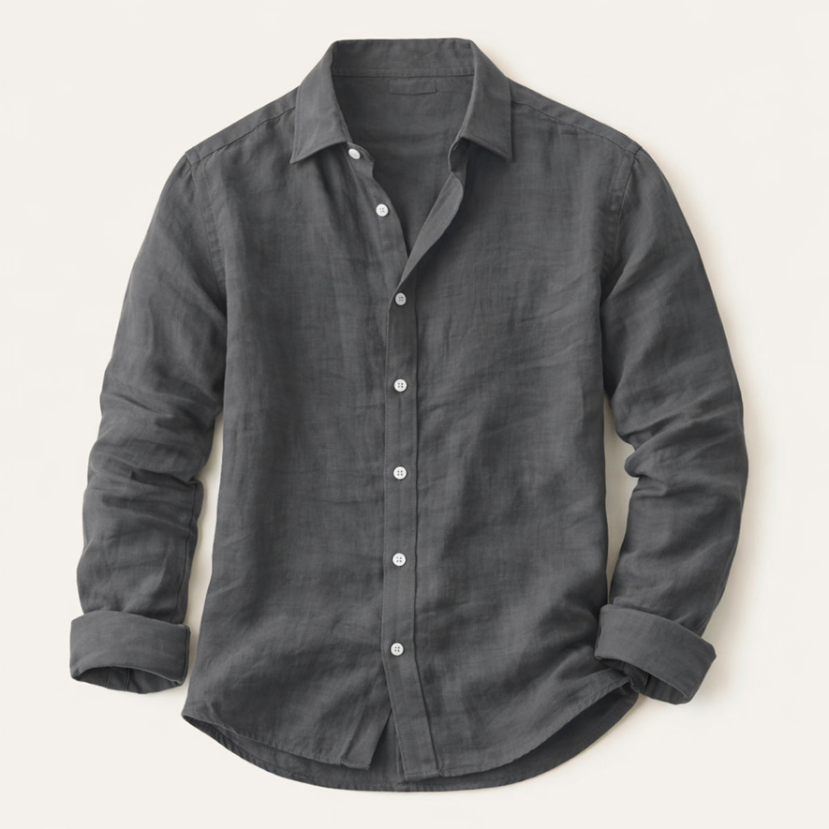 Kai | Men's Linen Blend Button Up Shirt Light Blue