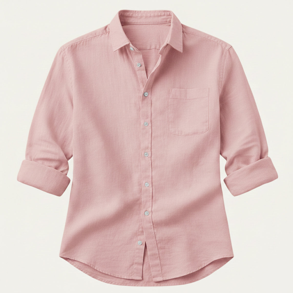 Luca | Men's Linen Button Up Shirt Light Green