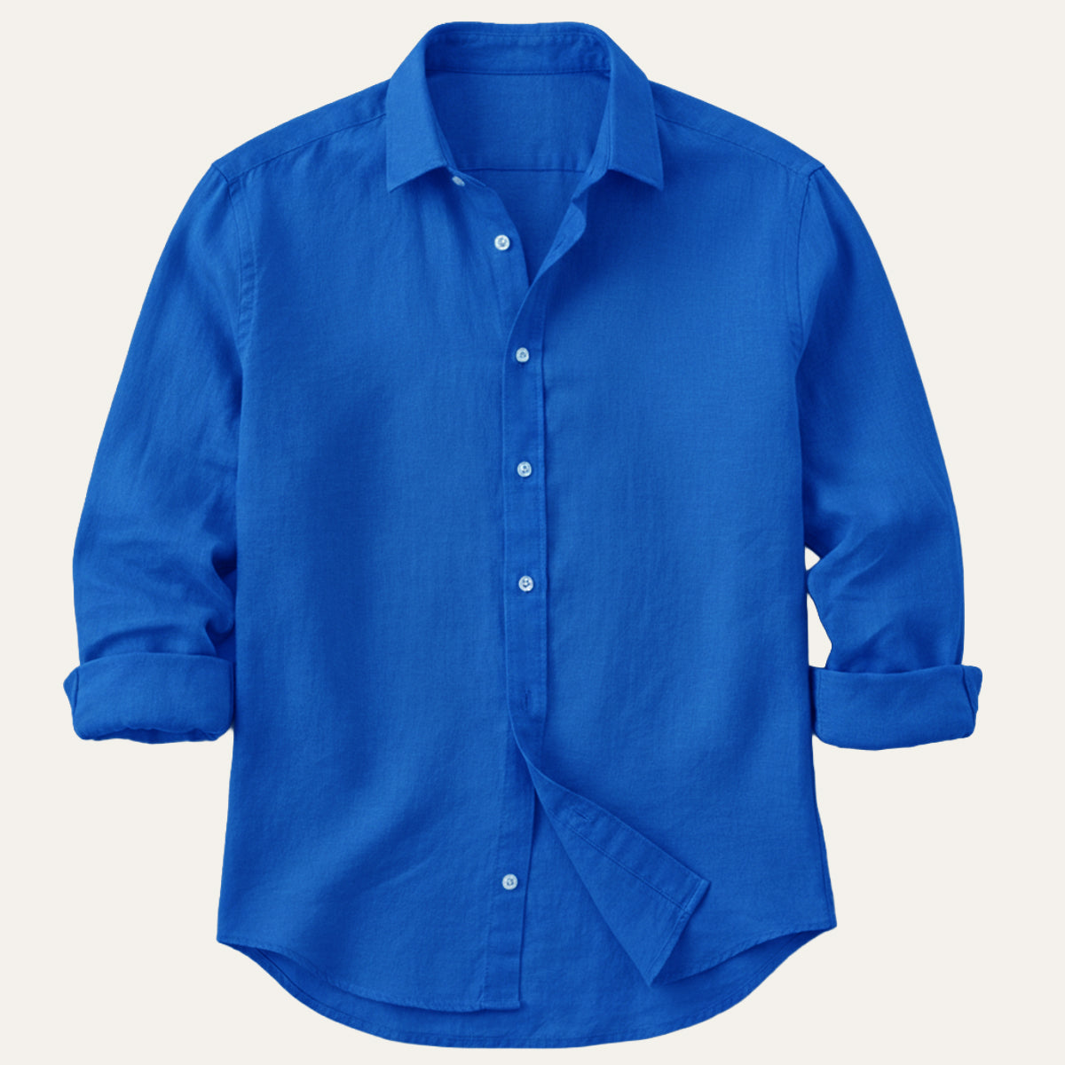 Wyatt | Men's Linen Shirt Light Blue Long Sleeve