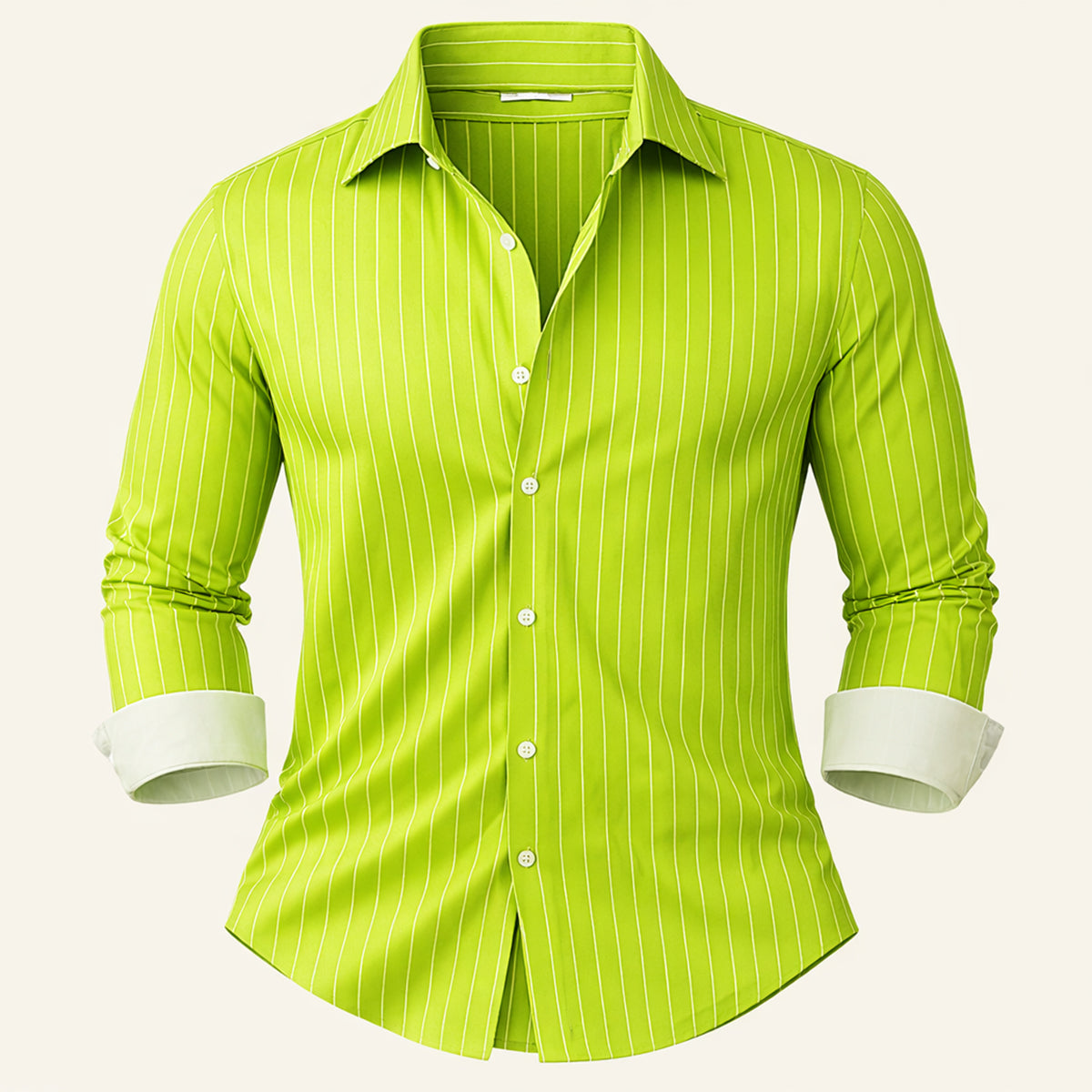 Rory | Men's Pinstripe Button Down Shirt Black Long Sleeve