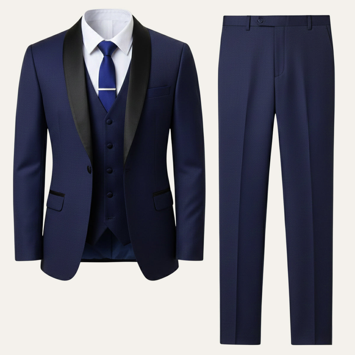 Wyatt | Men's Black Formal Suit Three Piece Tuxedo