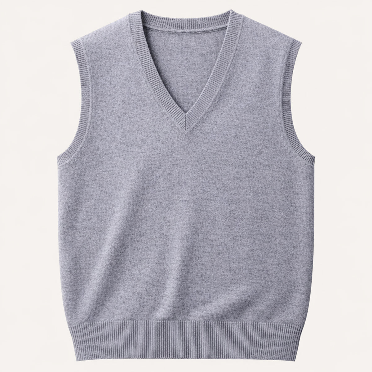 Callum | Men's V Neck Sweater Vest Burgundy Layering Knit