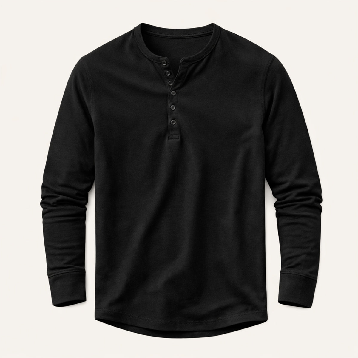 Bram | Men's Henley Shirt Sage Green Long Sleeve
