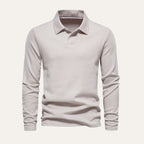 Dama Washington Axel men's long sleeve polo shirt navy - view 3