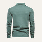 Dama Washington Axel men's long sleeve polo shirt navy - view 10
