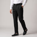 Dama Washington Callum men's black pleated dress pants - fit detail