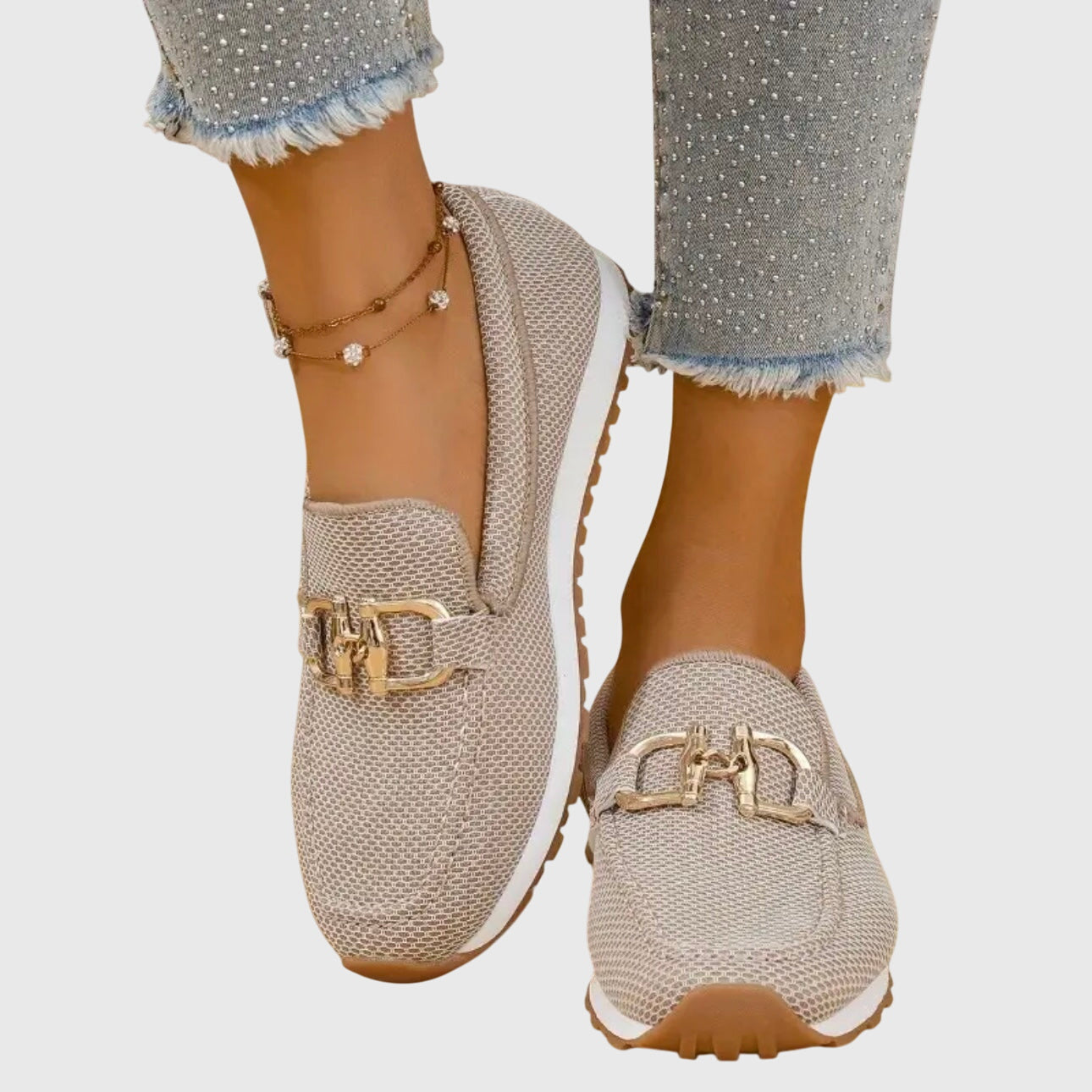 Ivy | Women's Blue Mesh Loafer Comfort Slip On