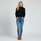 Dama Washington Maren women's turtleneck sweater cream long sleeve - view 2