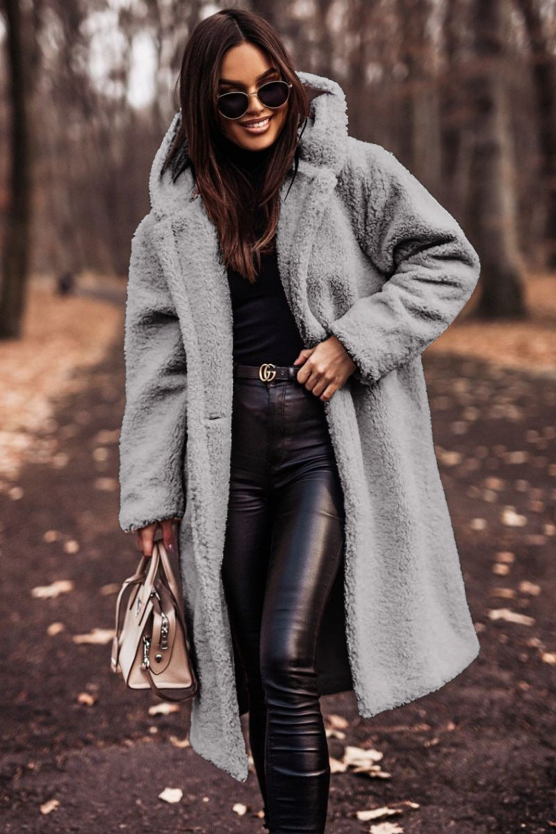 Maeve | Women's Teddy Coat Cream Long Textured Sherpa