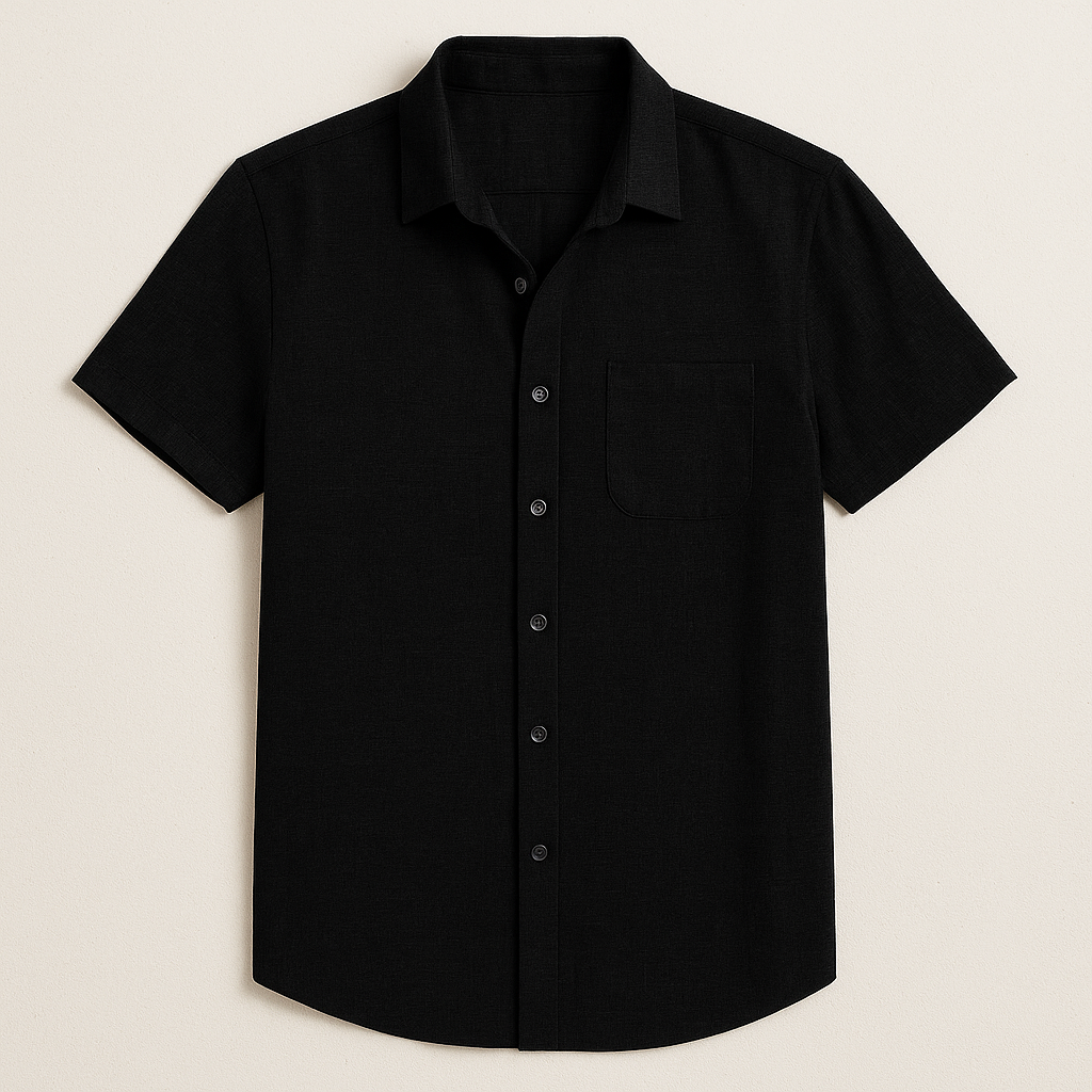 Beau | Men's Linen Shirt White Short Sleeve