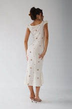 Dama Washington Ember women's eyelet midi dress cream puff sleeve - view 6