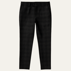 Dama Washington Tate men's smart casual check slim fit pants black - view 5