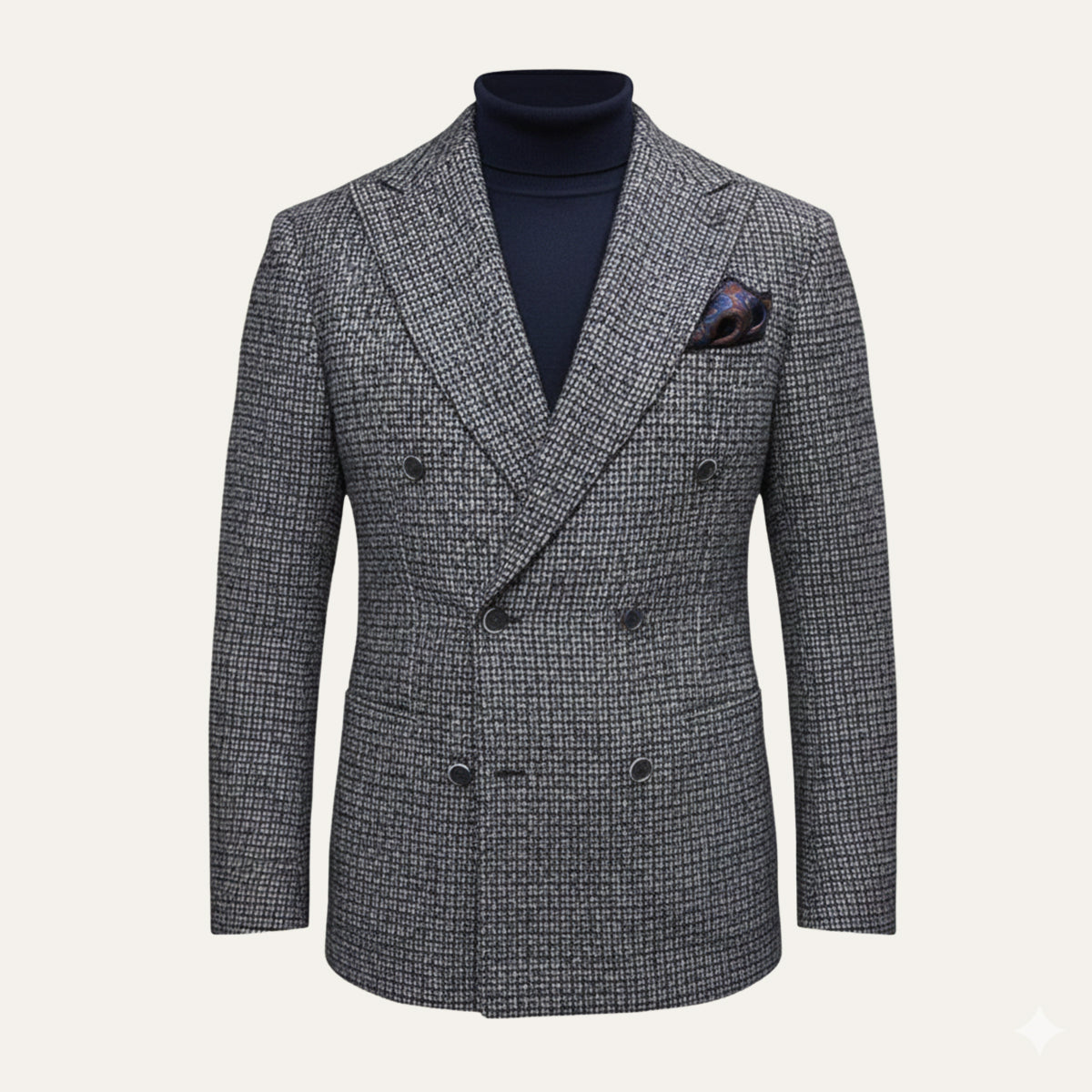 Sage | Men's Check Blazer Mauve Double Breasted