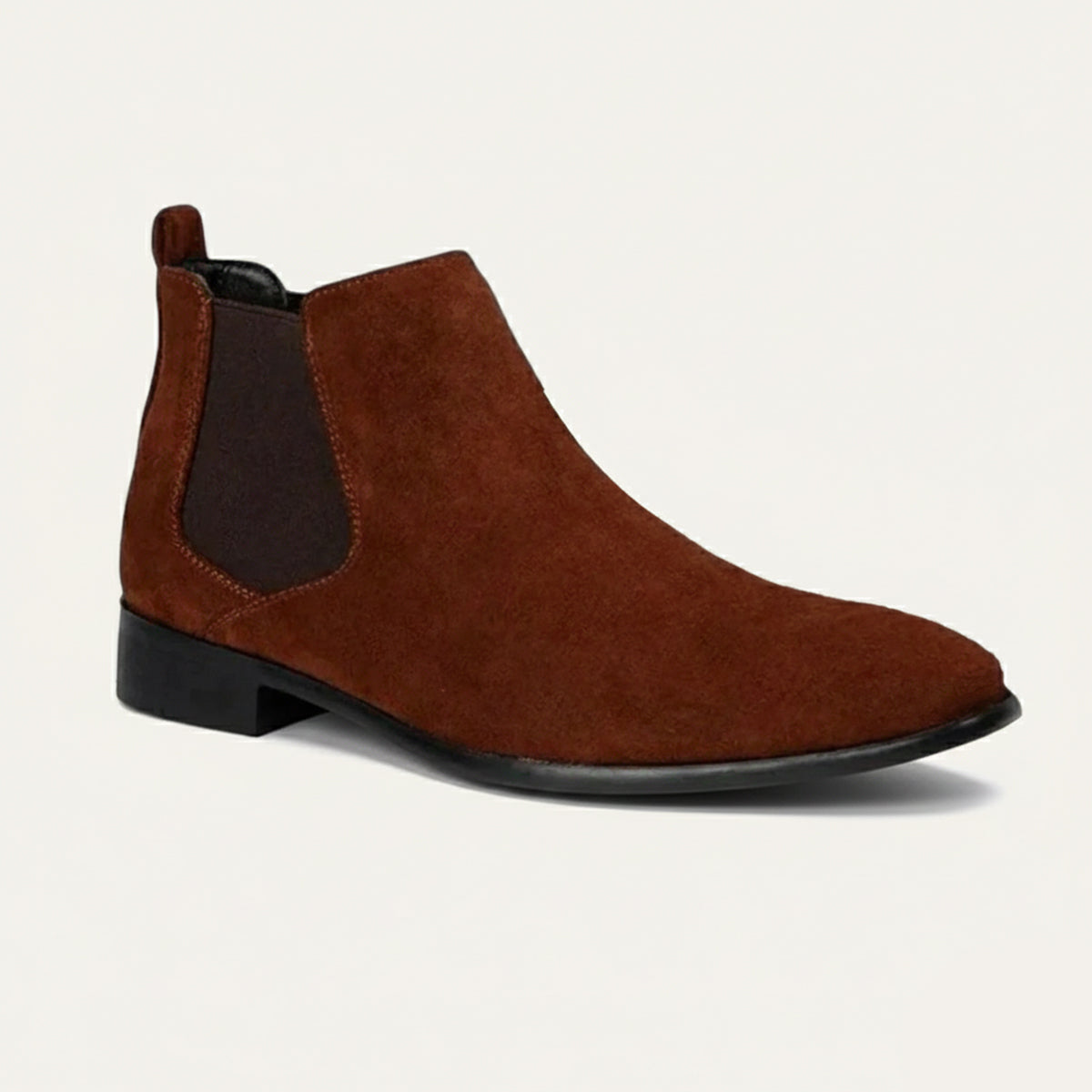 Bram | Men's Suede Chelsea Boots Beige Slip On