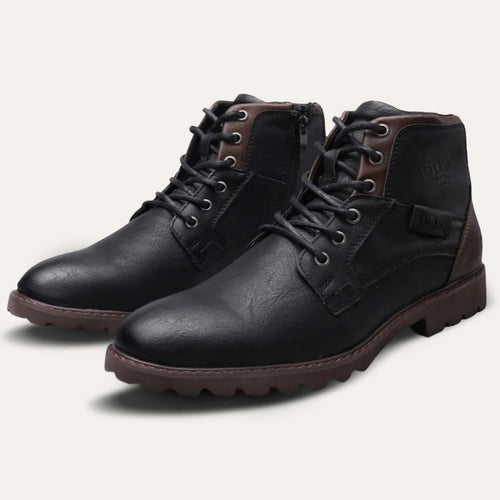 Dama Washington Axel men's leather combat boots brown lace up - view 2