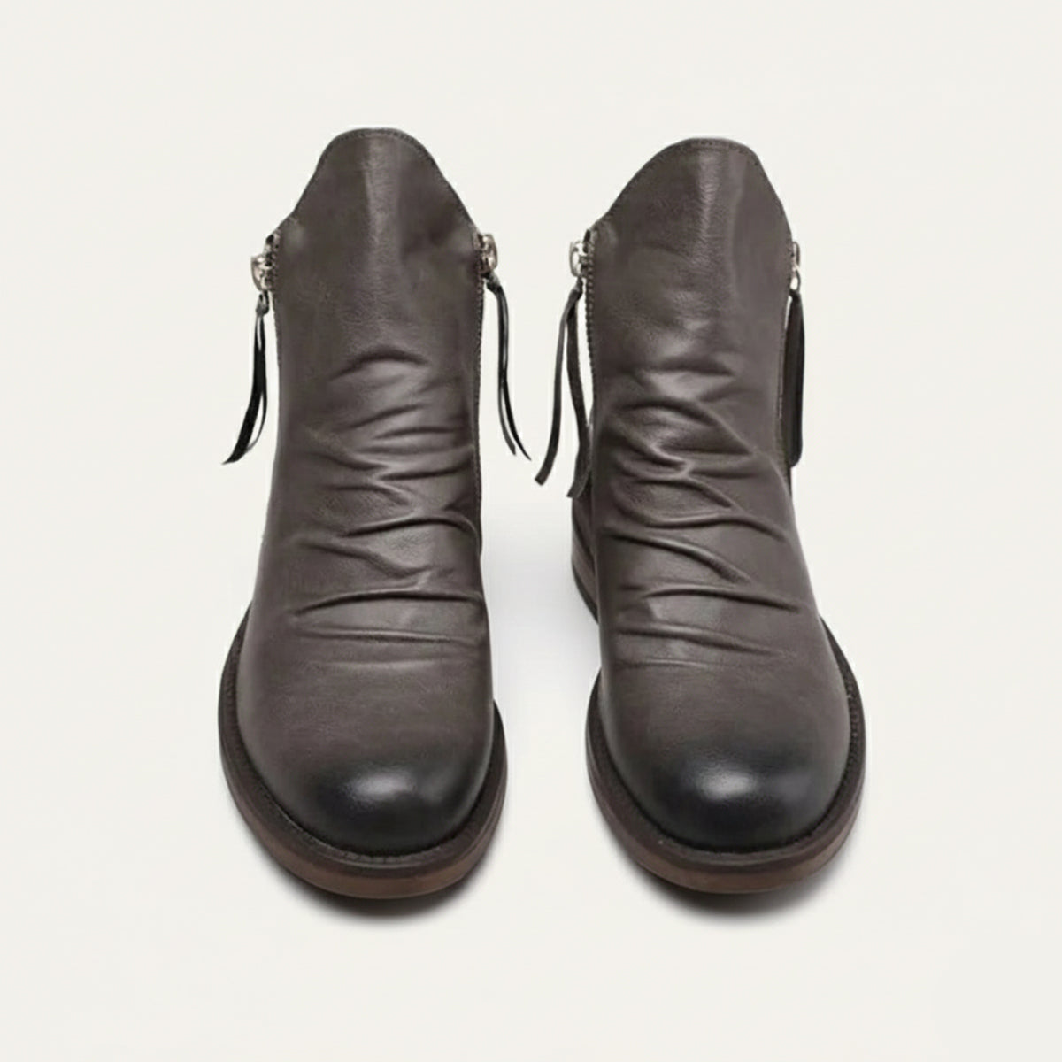 Bram | Men's Leather Chelsea Boot Black Side Zip