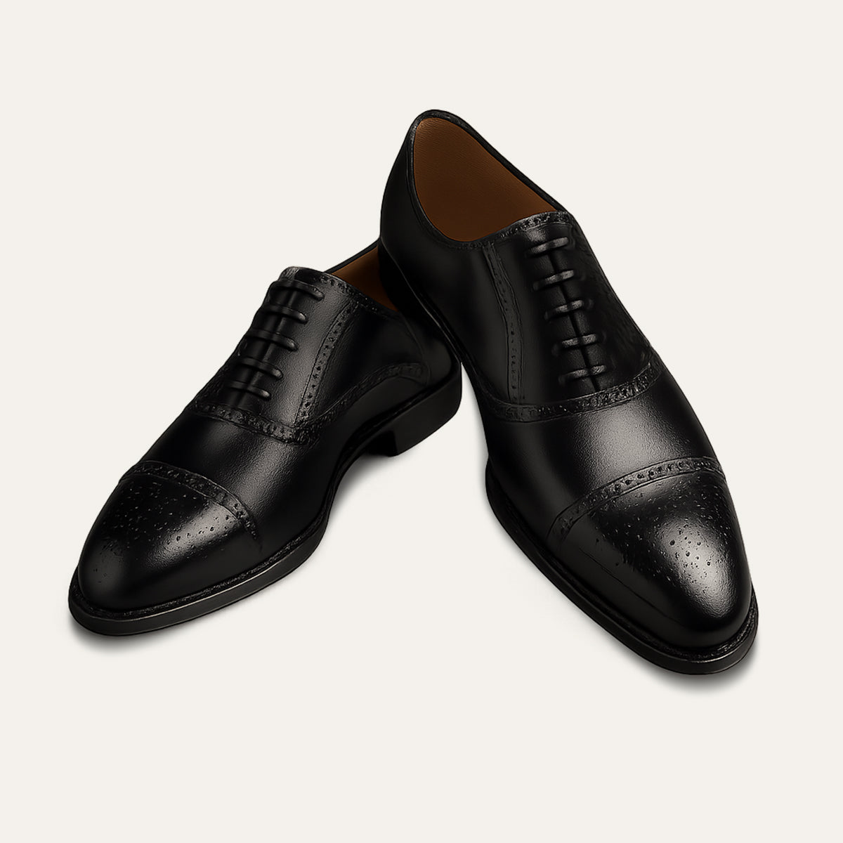 Luca | Men's Brown Leather Oxford Brogue Dress Shoes