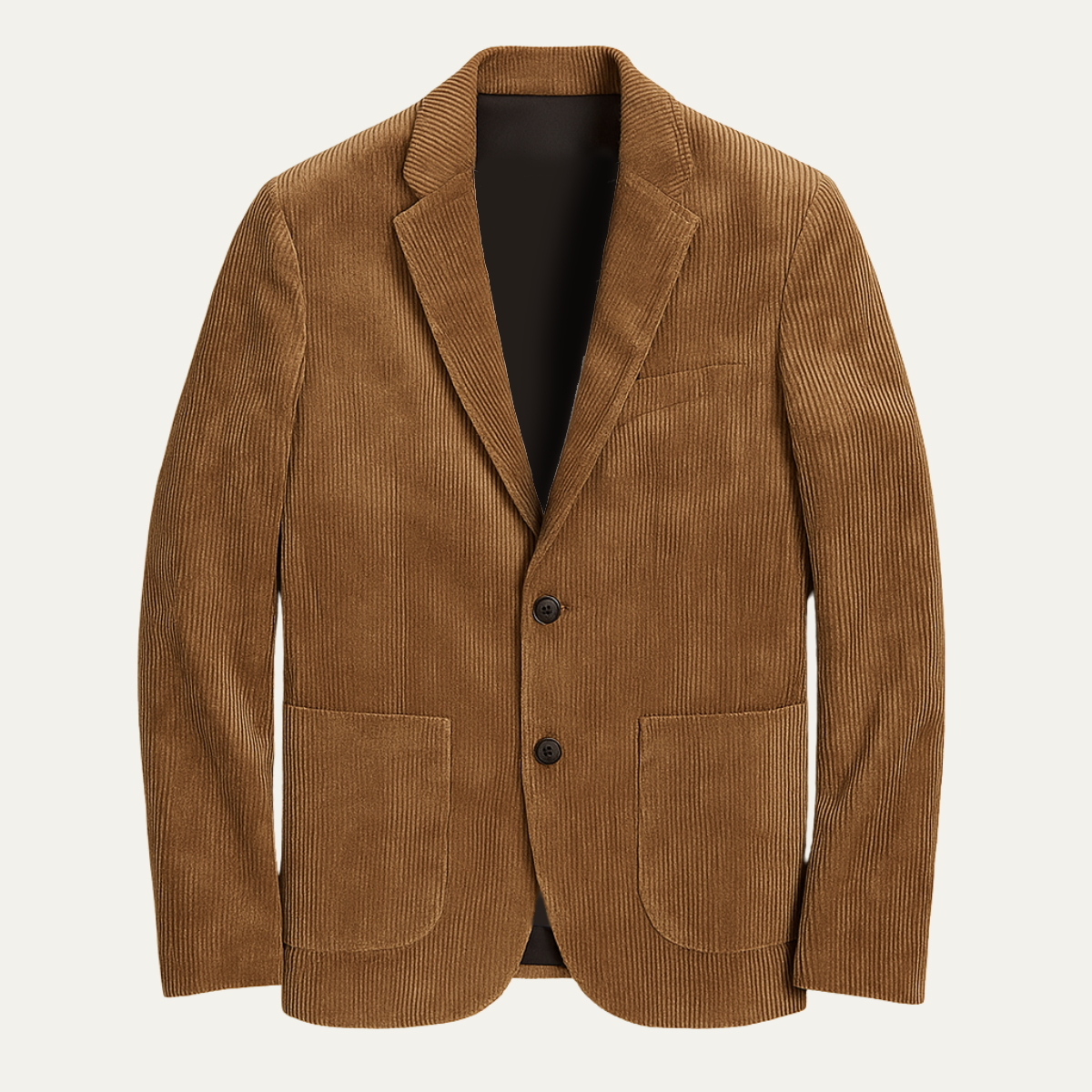 Beau | Men's Casual Corduroy Blazer Brown Single Breasted