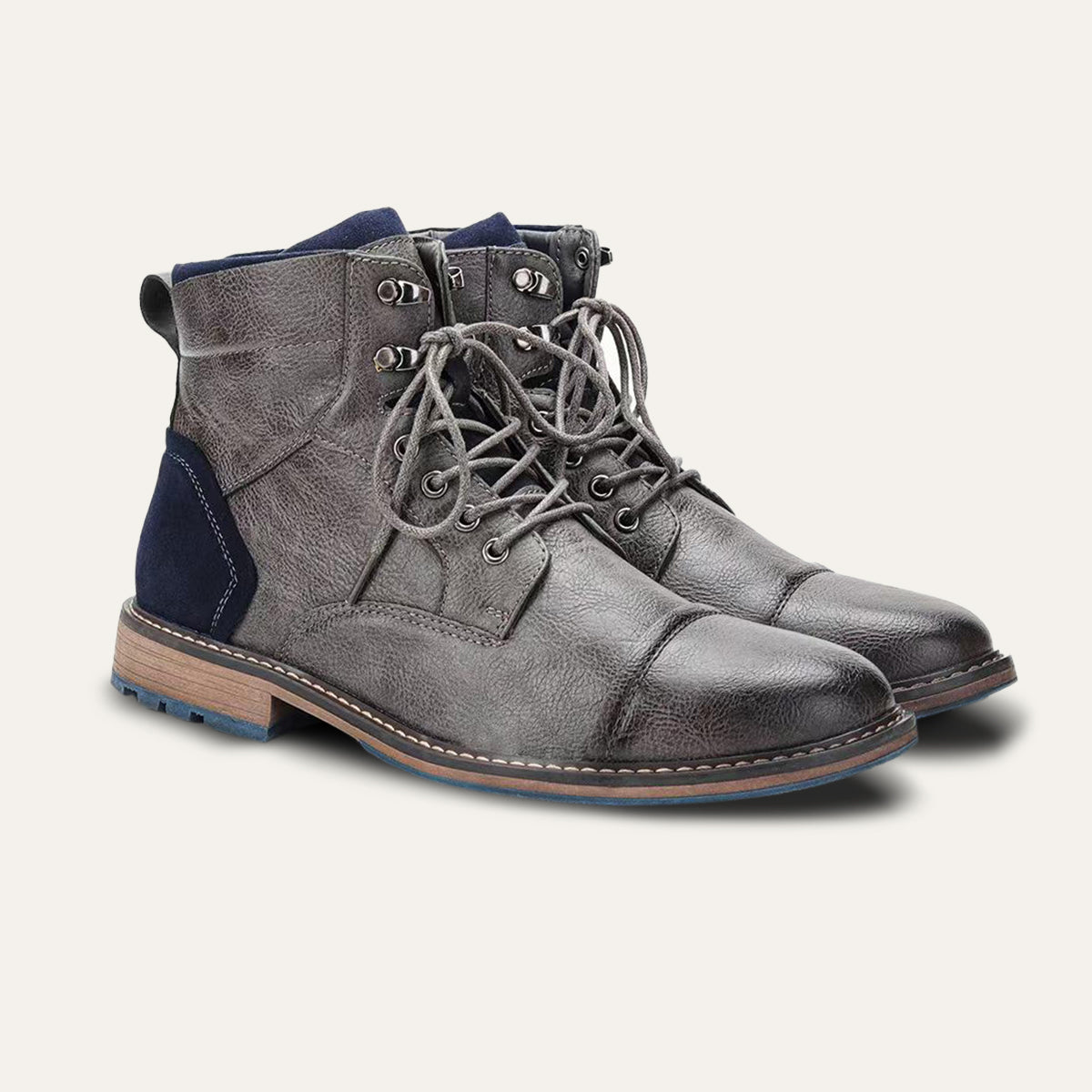 Voss | Men's Leather Work Boots Brown Lace Up