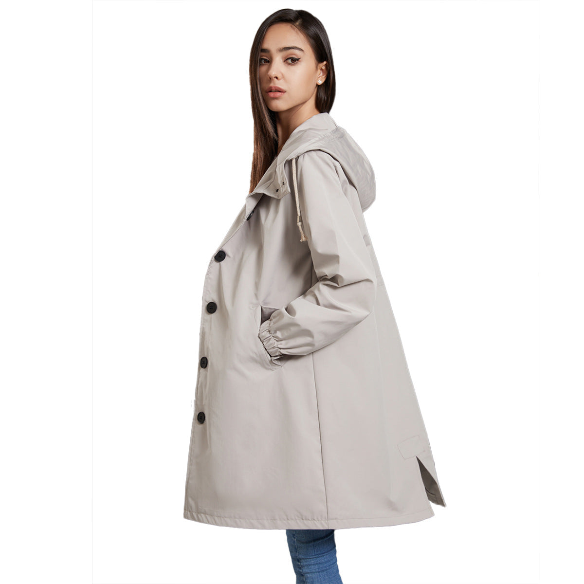 Dama Washington Colombe women's hooded a-line coat - view 3