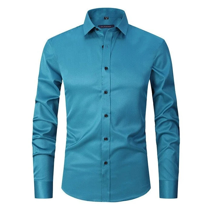 Axel | Men's Dress Shirt White Long Sleeve Button Up