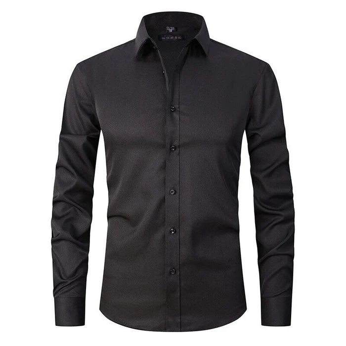 Axel | Men's Dress Shirt White Long Sleeve Button Up