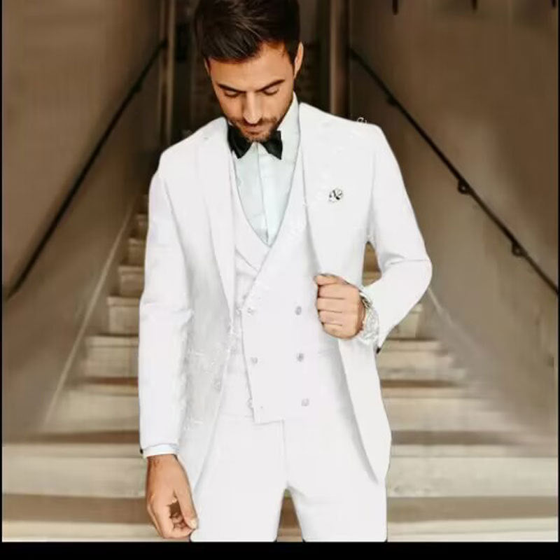 Axel | Men's Double Breasted Black Suit Formal