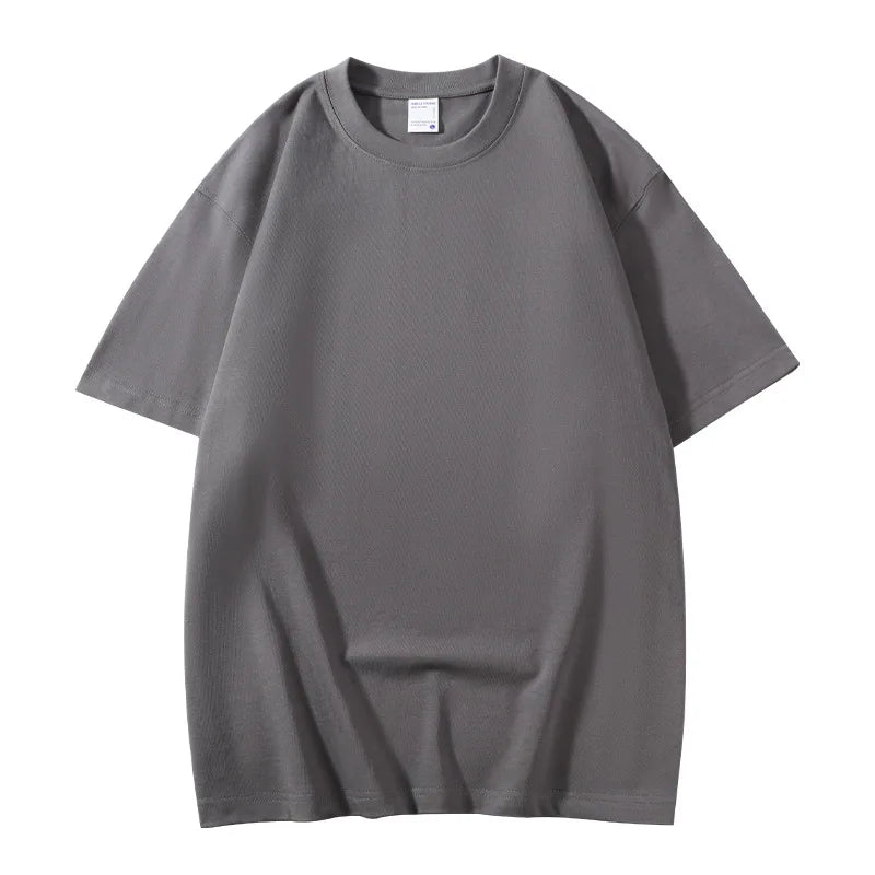 Axel | Men's Oversized Cotton Crewneck T Shirt Gray