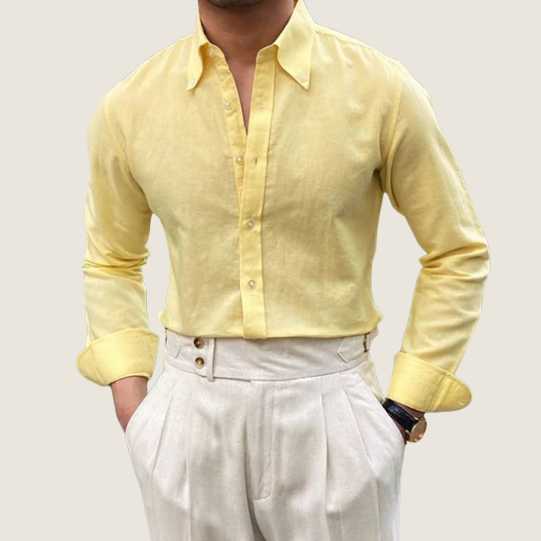 Axel | Men's Long Sleeve Oxford Shirt White