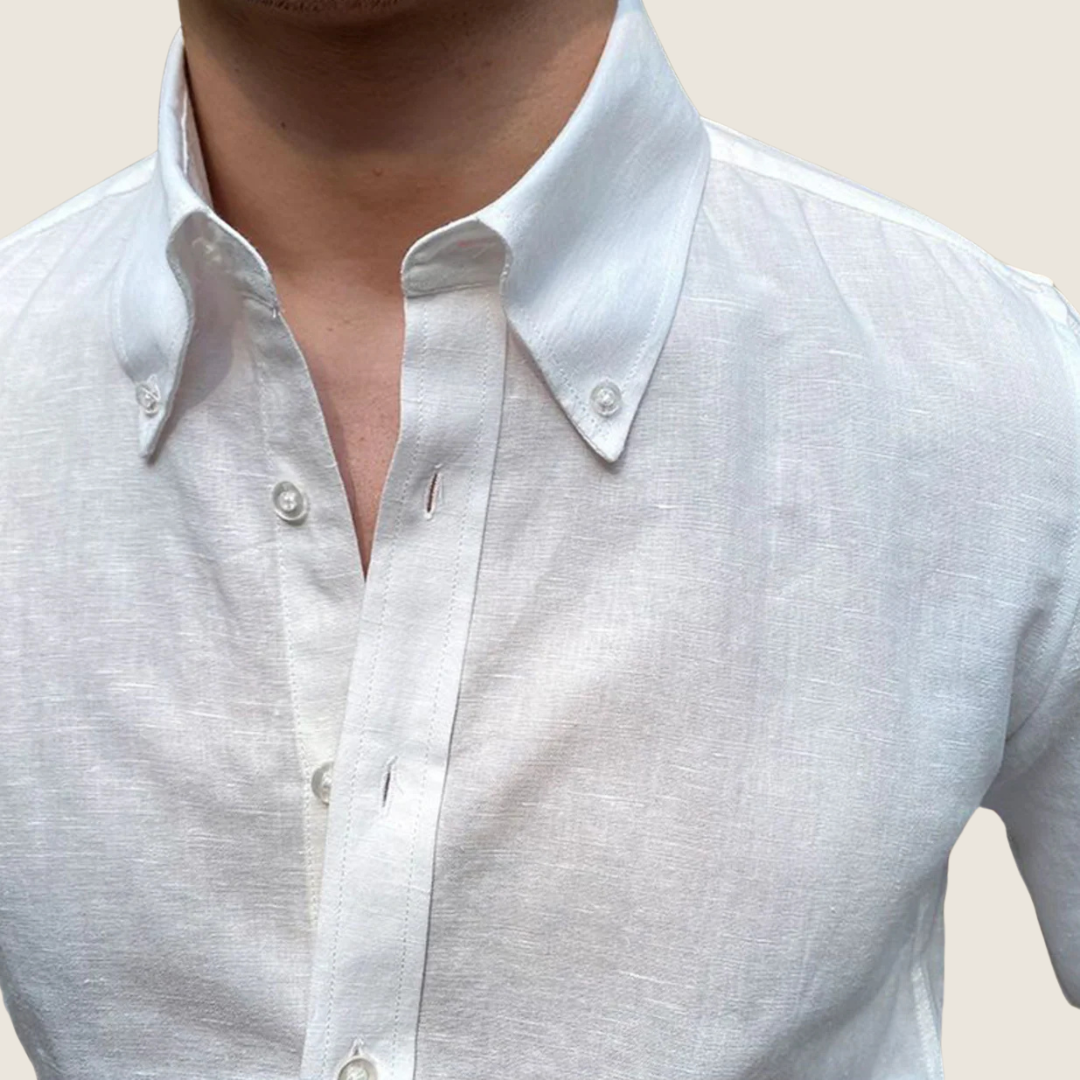 Axel | Men's Long Sleeve Oxford Shirt White