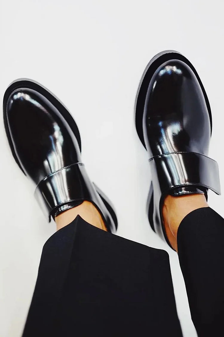 Rex | Men's Leather Loafers Black Slip On