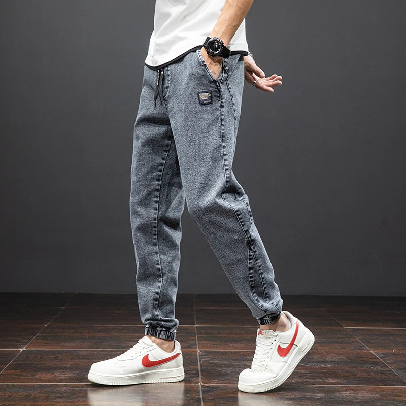 Nico | Men's Relaxed Fit Denim Joggers Light Blue