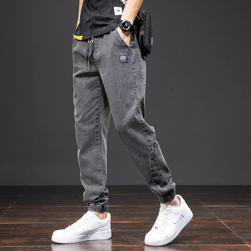 Nico | Men's Relaxed Fit Denim Joggers Light Blue