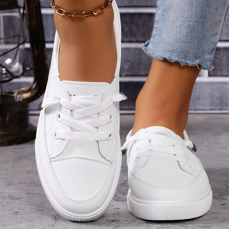 Stella | Women's Platform Lace Up Sneakers White