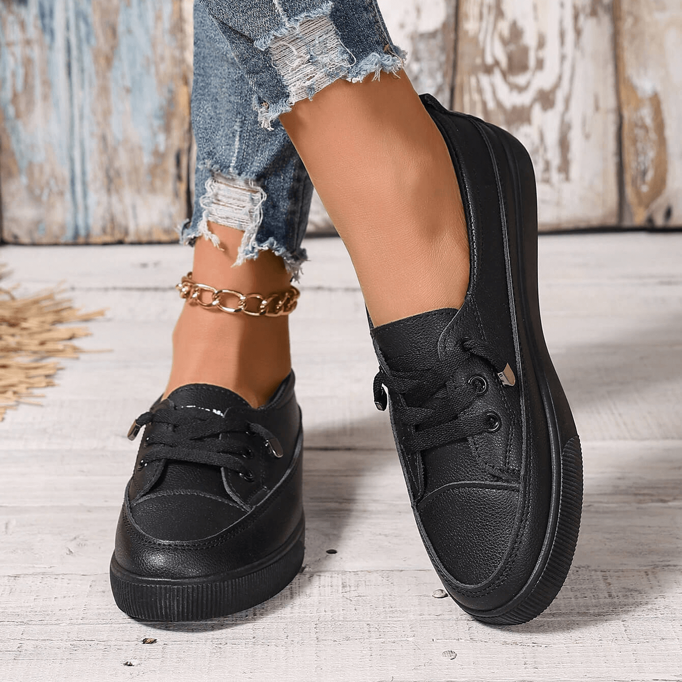 Stella | Women's Platform Lace Up Sneakers White