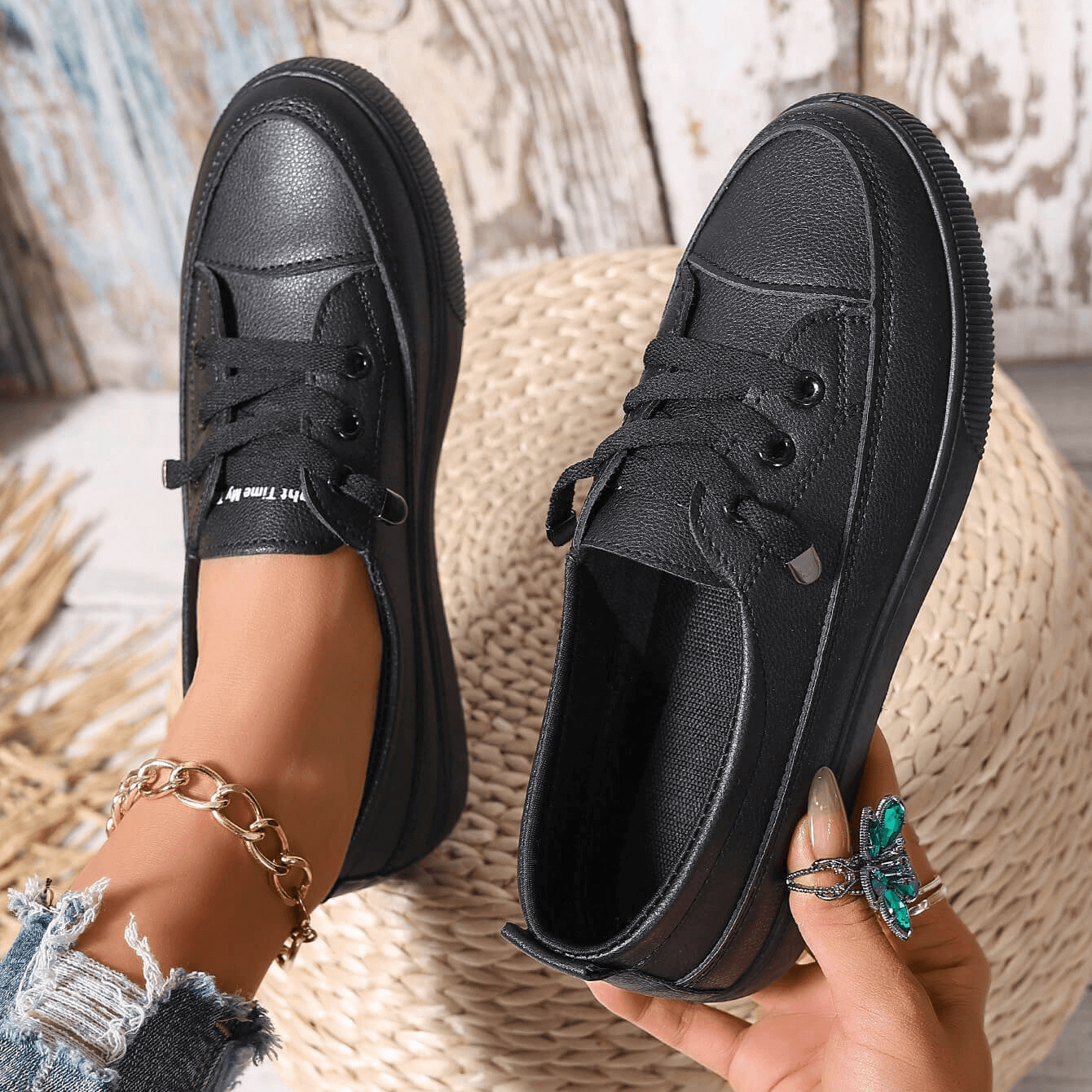 Stella | Women's Platform Lace Up Sneakers White