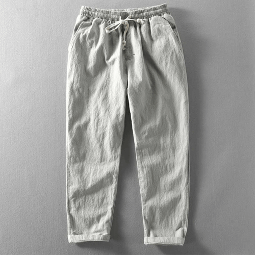Dama Washington Axel men's linen pants navy drawstring cropped - view 2