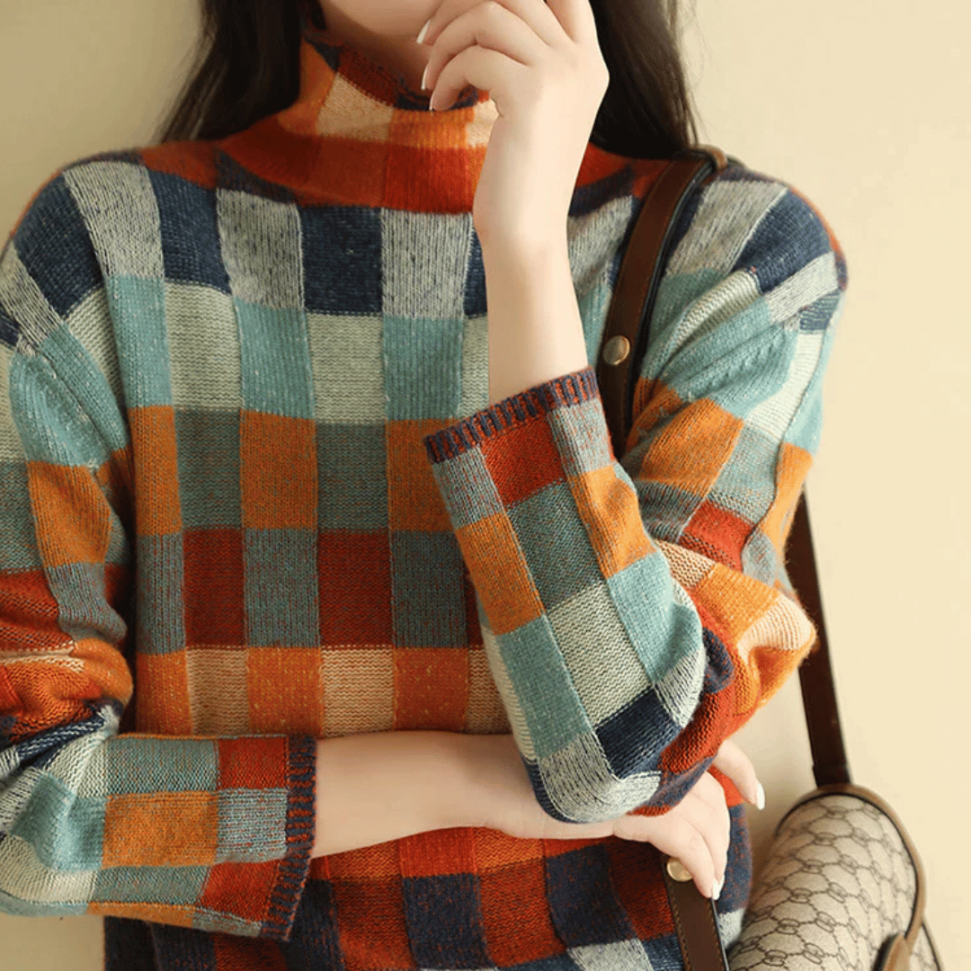 Dama Washington Freya turtleneck color block sweater - view 6