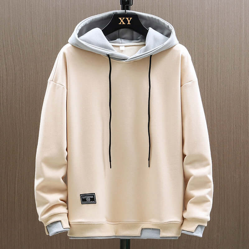 Axel | Men's Hoodie Sweatshirt Red White Colorblock