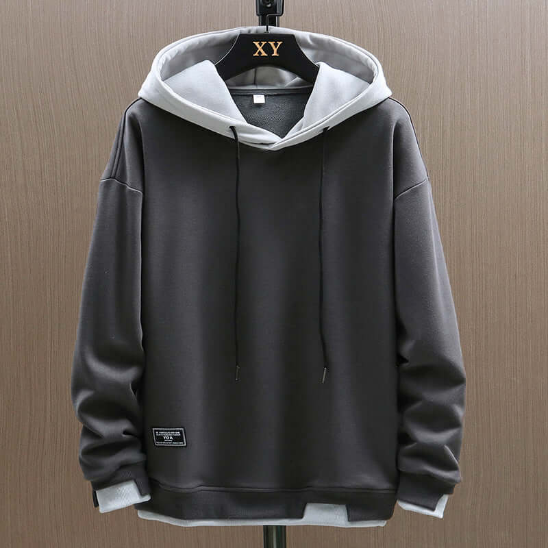 Axel | Men's Hoodie Sweatshirt Red White Colorblock
